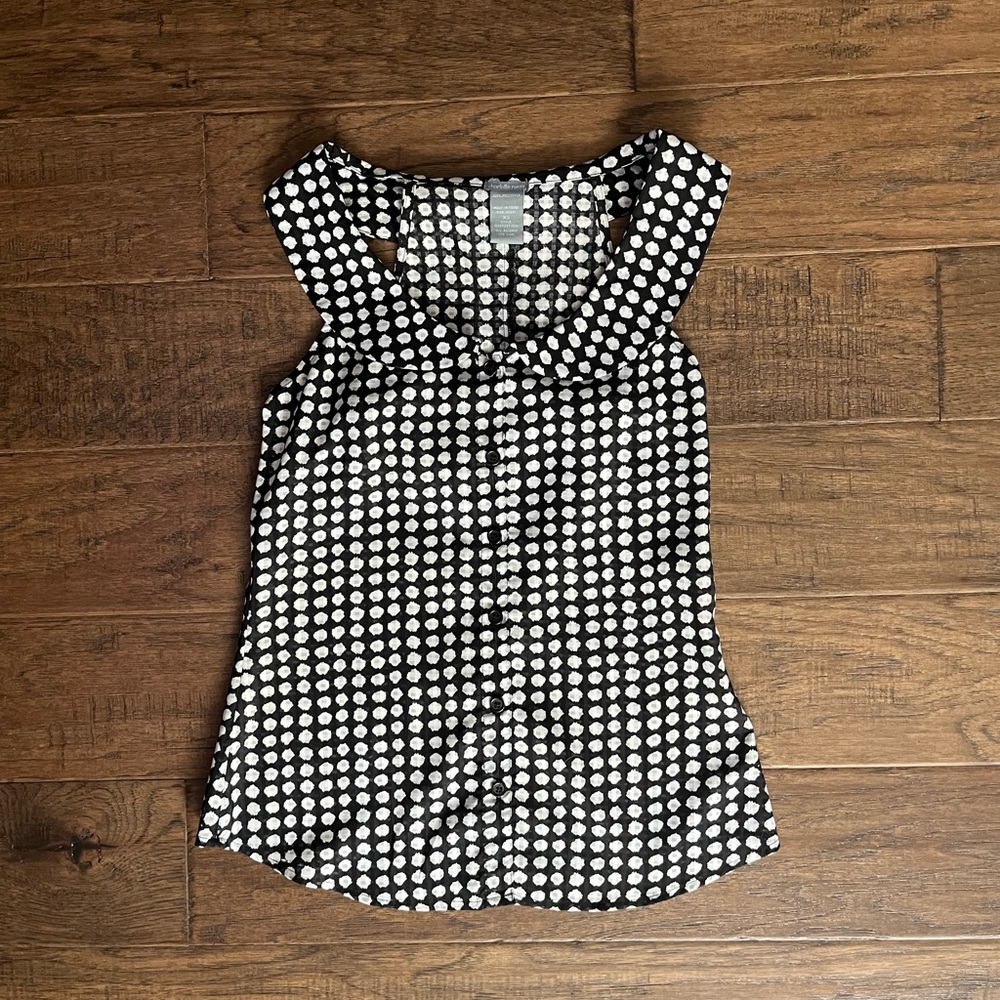 Black and White Polka Dot Top (XS)